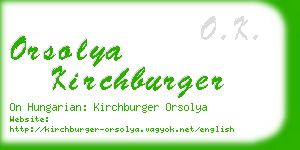 orsolya kirchburger business card